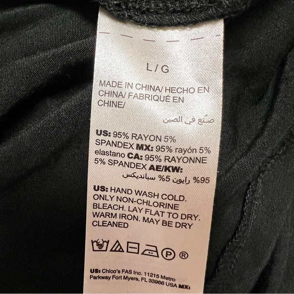 SOMA soft jersey black handkerchief hem pockets shift dress comfy minimalist L - Picture 10 of 10